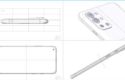 OnePlus一加9R手機STP格式三維3D模型