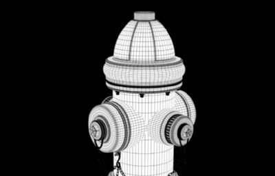 次世代消防栓maya模型,OBJ格式白模+带贴图的spp格式文件