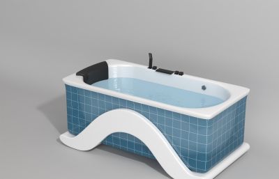 现代浴缸,创意艺术浴缸3D模型