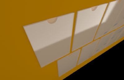 告示栏透明亚克力文件卡槽3D模型
