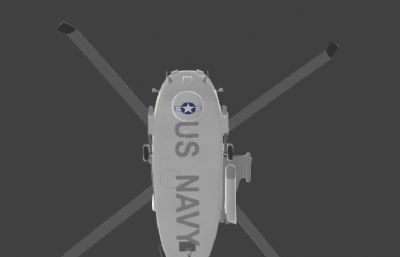 美国武装直升飞机,反潜战(ASW)直升机3D模型,OBJ格式