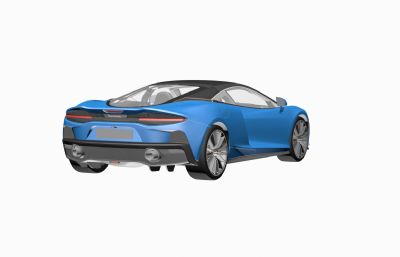 2020款)迈凯伦720s跑车3D模型,max+fbx格式