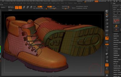 皮鞋,靴子,军靴,登山鞋3D模型,MAX,MB,FBX,ZPR,STL,SKP等格式