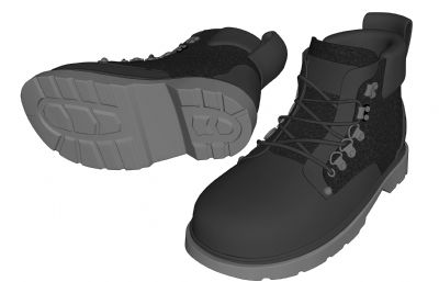皮鞋,靴子,军靴,登山鞋3D模型,MAX,MB,FBX,ZPR,STL,SKP等格式