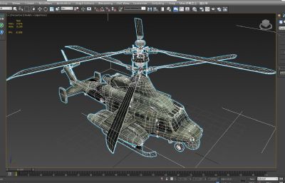 次世代军用直升机3D模型,有MAX.MB,FBX,ZPR,SKP等多种格式