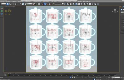 网红杯,劳动最光荣搪瓷杯,陶瓷杯,马克杯3D模型,MAX,MB,OBJ,ZTL,SKP多种格式