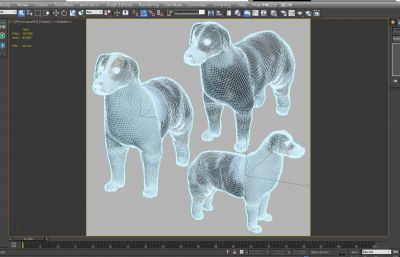 澳洲牧羊犬,小狗3D模型,MAX,MB,FBX,ZPR,SKP多种格式