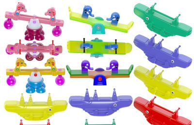儿童室内跷跷板,运动器材3D模型,MAX,MB,OBJ,SKP,BX,ZPR多种格式
