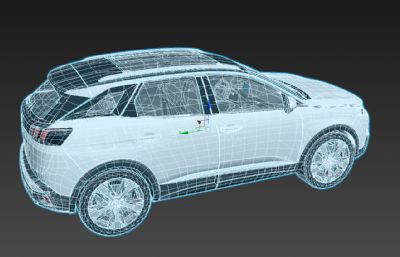 新款标志3008汽车3D模型,MAX,FBX格式
