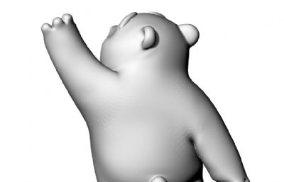 小熊公仔3D打印模型
