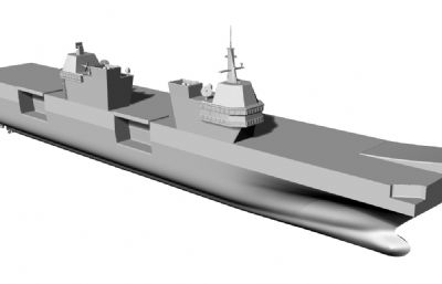 韩国海军LPX-II型航空母舰(大宇造船)模型,OBJ,STL两种格式