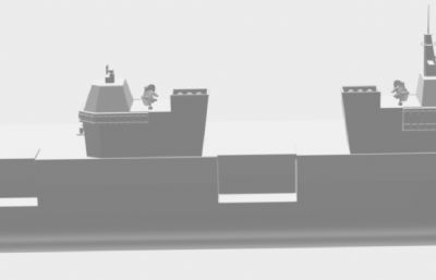 韩国海军LPX-II型航空母舰(大宇造船)模型,OBJ,STL两种格式