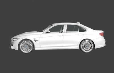 宝马M3汽车3D模型,MAX+FBX格式