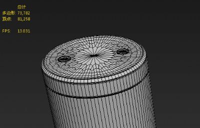 圆柱型音箱3D模型白模