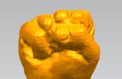 加油打气拳头STL格式3D打印模型