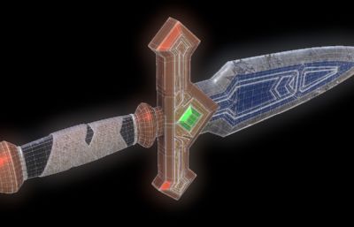 欧式匕首,飞刀3D模型