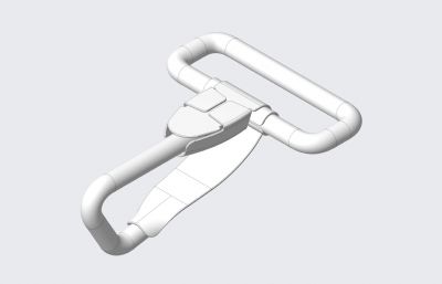 不锈钢快速弹簧挂钩挂扣三维3D渲染模型(ksp+stp素模源文件),keyshot10渲染