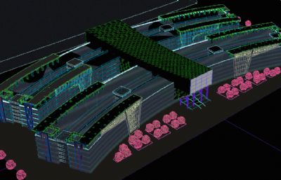 数据中心大楼,办公大楼3D模型