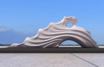 抽象假山雕塑设计3D模型