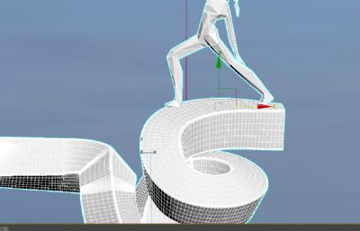 体操运动雕塑设计3D模型