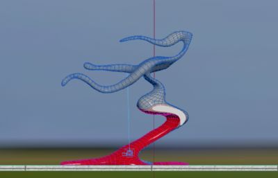 舞者雕塑设计方案3D模型