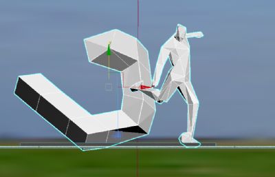几何终点冲线,撞线雕塑设计3D模型