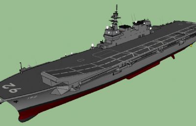 日本海上自卫队伊吹级航母su模型