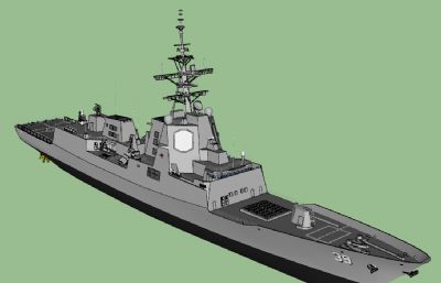 霍巴特号驱逐舰su模型