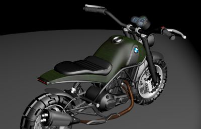 贝纳利幼师BJ500GS ABS版复古摩托车3D模型