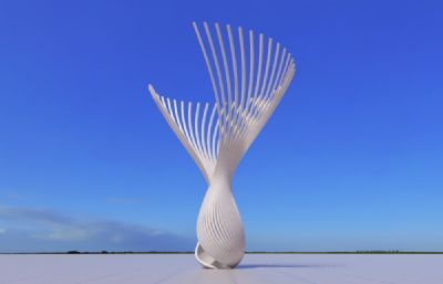 胜利之杯雕塑设计3D模型
