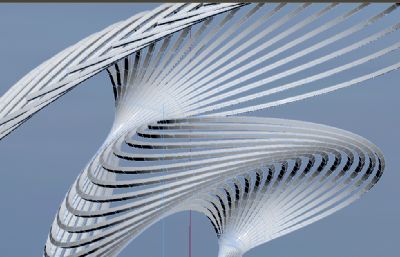 形态曲线雕塑设计3D模型