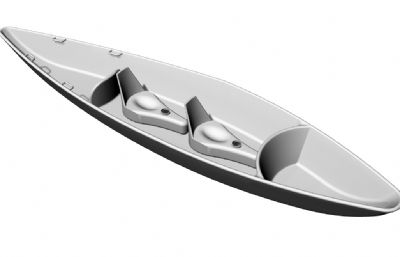 2人皮划艇STL格式模型