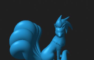 九尾狐,狐狸3D打印模型