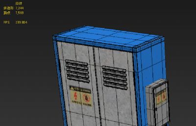 配电箱3D模型低模