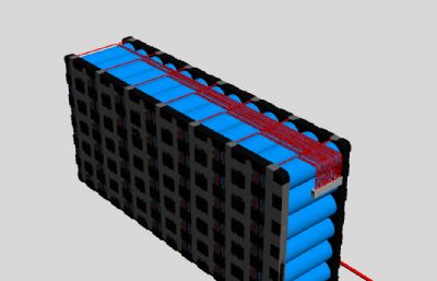 电池组3D模型,FBX,OBJ格式
