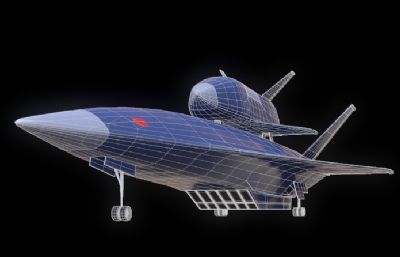 中国亚轨道无人运载飞机,中国太空旅行无人宇宙飞船道具3D模型