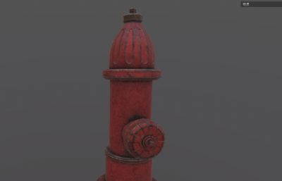 消防栓简模obj格式模型白模