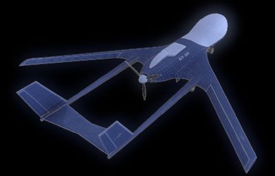 BZK-005无人侦察机3D模型道具