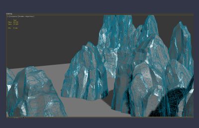 写实山石,悬崖,ZBrush细节山石3D模型高模,可拆分可组合