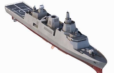 台湾新一代飞弹巡防舰3D模型,MAX,STL两张格式,MAX文件带贴图