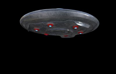 UFO飞碟,不明飞行物,飞行器MAYA模型