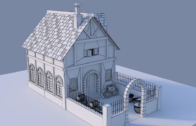 酿酒坊,酒馆店铺房子3D模型