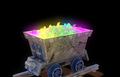 矿车道具3D模型