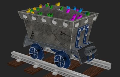 矿车道具3D模型