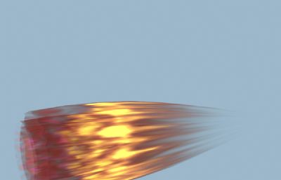 飞机尾焰,战斗机发动机尾部火焰动画3D模型