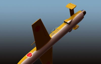樱花炸弹Yokosuka,自杀式飞机STEP数模素模