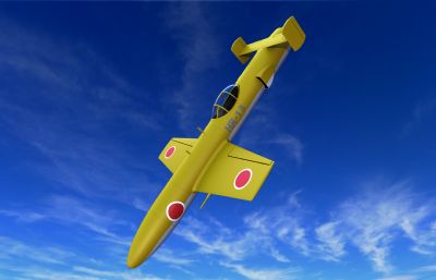 樱花炸弹Yokosuka,自杀式飞机STEP数模素模