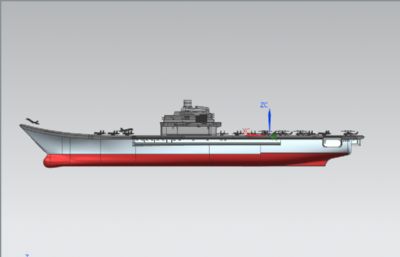 辽宁号航空母舰工程数据模型,含stl文件和prt格式ug源文件