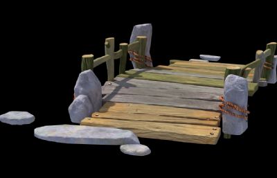 卡通影视级木桥3D模型