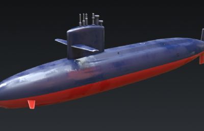 AGSS-569大青花鱼号常规动力潜艇(美)3D模型